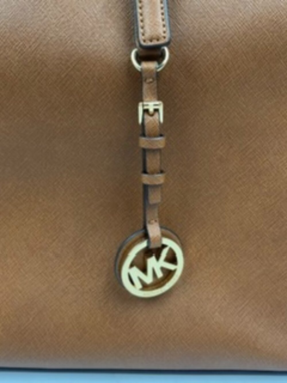 Michael Kors Brown Saffiano Leather Top-Zip Tote Bag.Professional purse - Picture 4 of 10